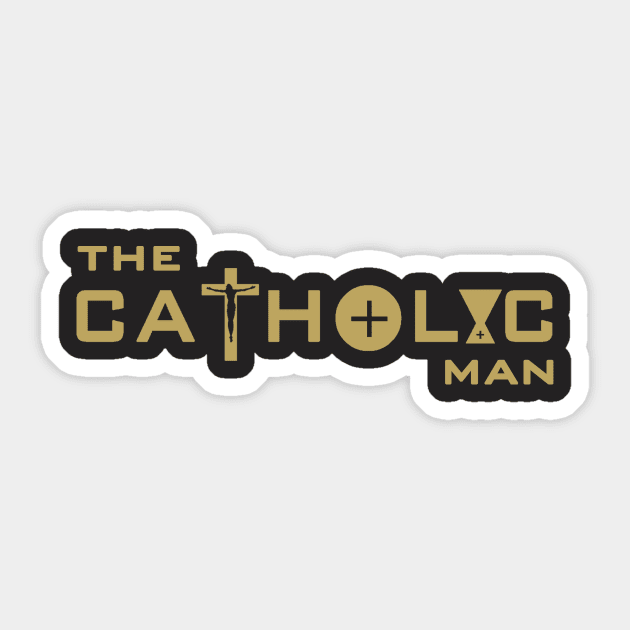 The Catholic Man Gold Sticker by TheCatholicMan